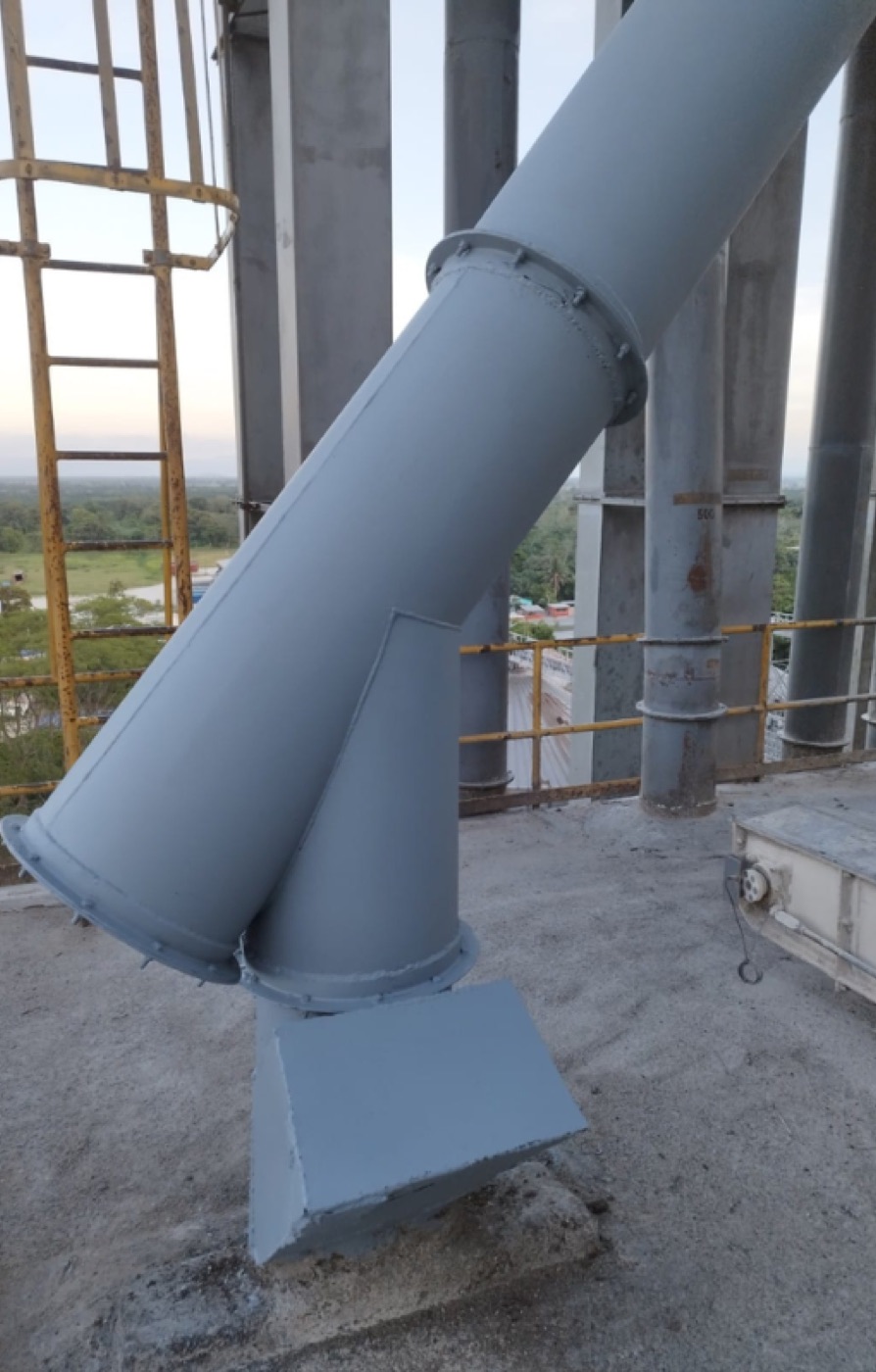 Estructura metálica en obra